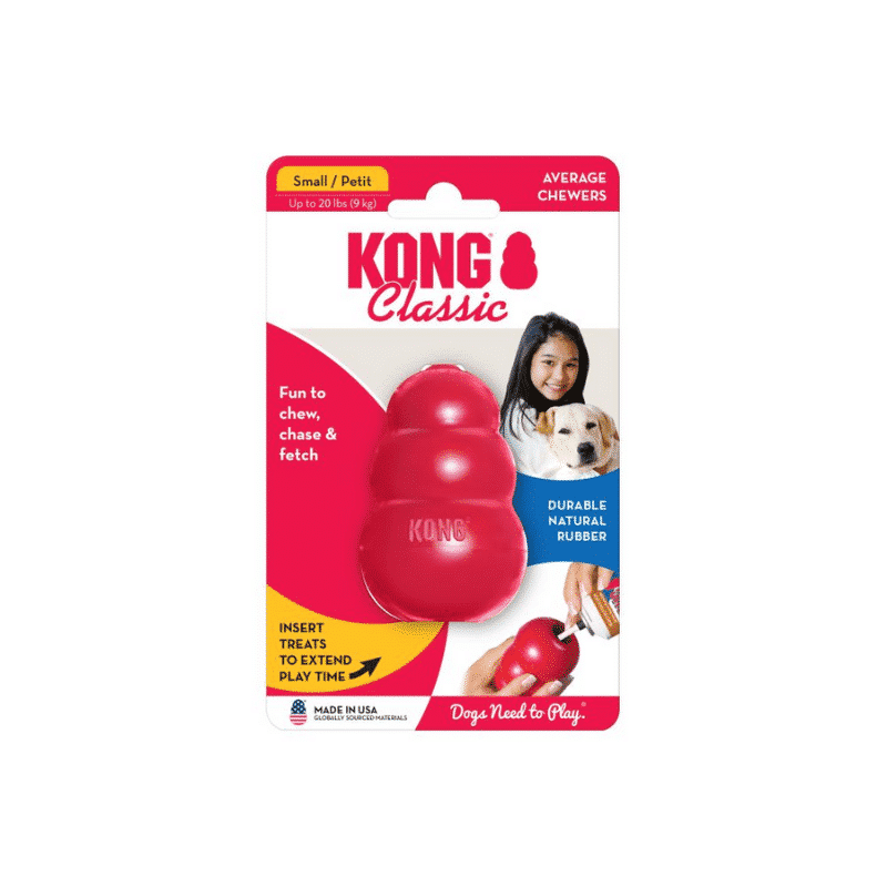 Kong Classic Rubber Dog Chew Toy small Kong Classic Rubber Dog Chew Toy small