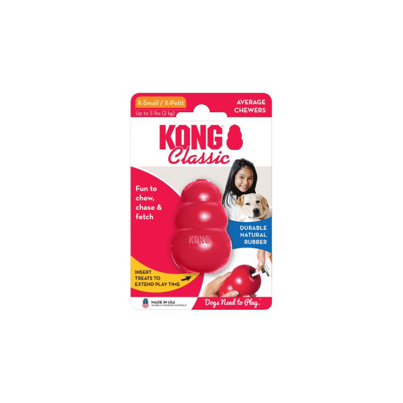 Kong Classic Rubber Dog Chew Toy xsmall Kong Classic Rubber Dog Chew Toy xsmall